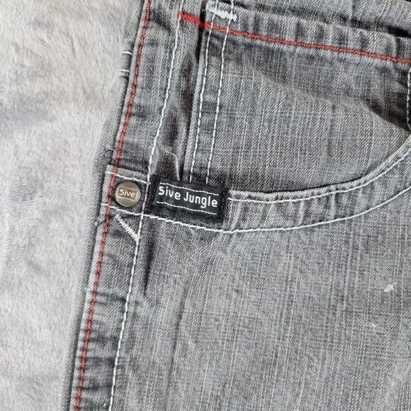 5ive Jungle & Co Jeans Men's 34 Relaxed Fit Baggy Wide Denim VTG Y2K 34x29 - Picture 4 of 12